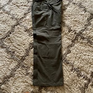 North Face canvas olive green pants